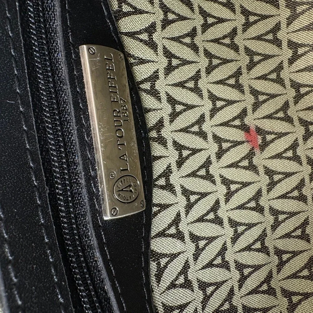 La Tour Eiffel Y2K Baguette Shoulder Bag Black Monogram‎ Patent Trim